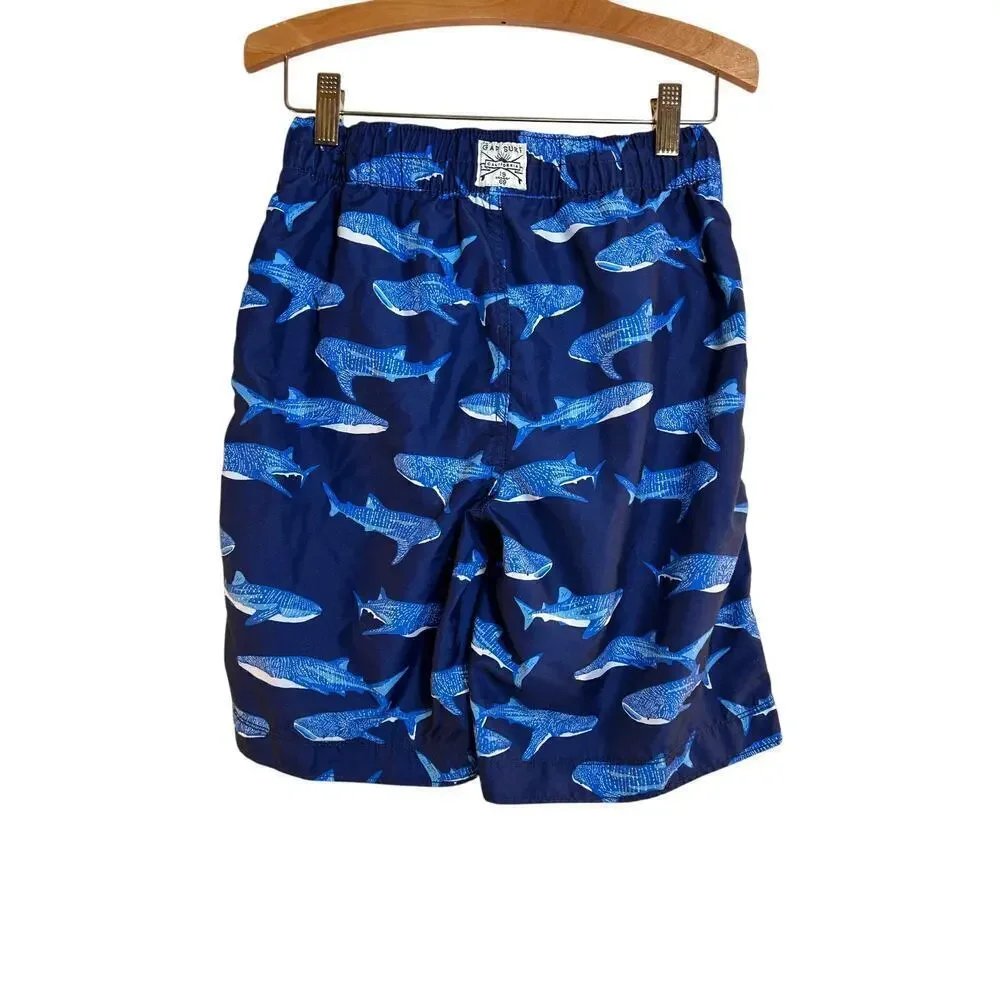 GAP KIDS Boy’s Blue Shark Camouflage Swim Board Shorts / Size: L 10